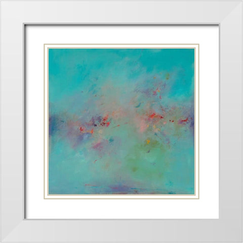 Untitled Abstract No. 3 White Modern Wood Framed Art Print with Double Matting by Handelman, Ed