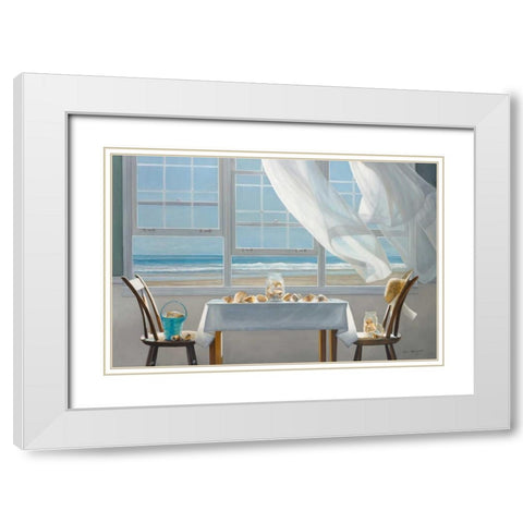 The Shell Collectors White Modern Wood Framed Art Print with Double Matting by Hollingsworth, Karen