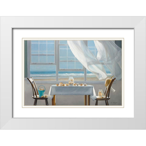 The Shell Collectors White Modern Wood Framed Art Print with Double Matting by Hollingsworth, Karen