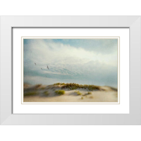 Dunes 1 White Modern Wood Framed Art Print with Double Matting by Hanna, Dawn D.