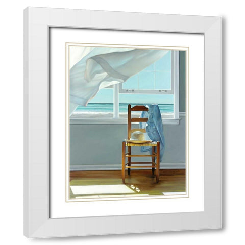 Deep Breathing White Modern Wood Framed Art Print with Double Matting by Hollingsworth, Karen