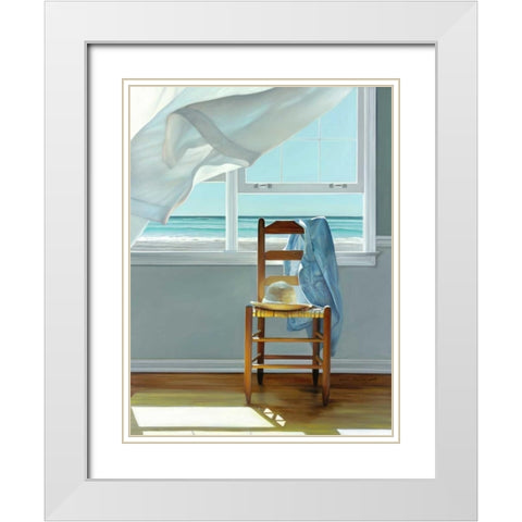 Deep Breathing White Modern Wood Framed Art Print with Double Matting by Hollingsworth, Karen