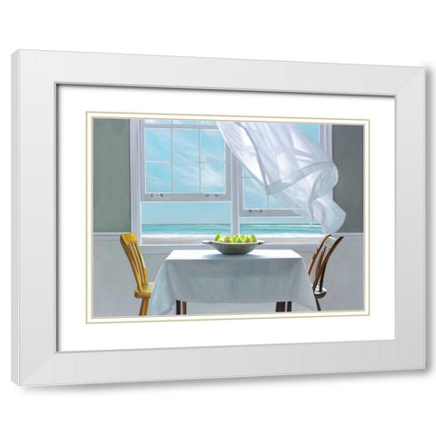 Meditation White Modern Wood Framed Art Print with Double Matting by Hollingsworth, Karen
