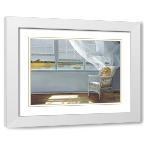 Lake Effect White Modern Wood Framed Art Print with Double Matting by Hollingsworth, Karen