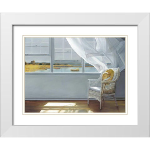 Lake Effect White Modern Wood Framed Art Print with Double Matting by Hollingsworth, Karen