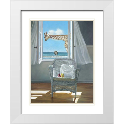 Rubberneck White Modern Wood Framed Art Print with Double Matting by Hollingsworth, Karen