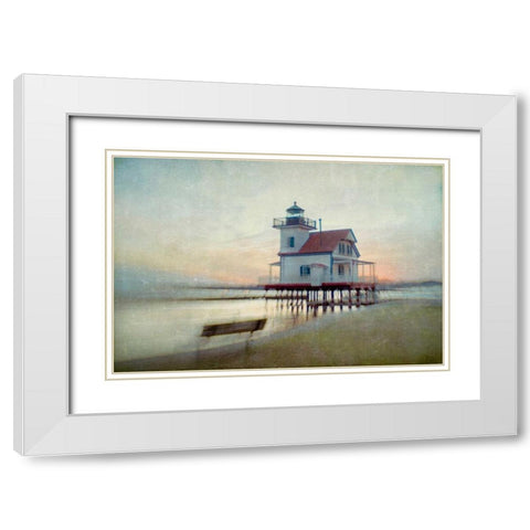 Giving Light White Modern Wood Framed Art Print with Double Matting by Hanna, Dawn D.