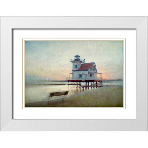 Giving Light White Modern Wood Framed Art Print with Double Matting by Hanna, Dawn D.