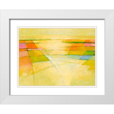 Through the Mist White Modern Wood Framed Art Print with Double Matting by Hines