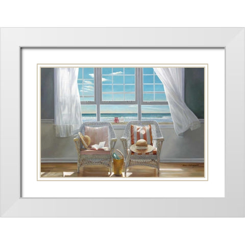 Companions White Modern Wood Framed Art Print with Double Matting by Hollingsworth, Karen