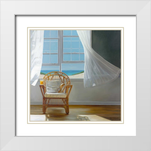 Tea Time White Modern Wood Framed Art Print with Double Matting by Hollingsworth, Karen
