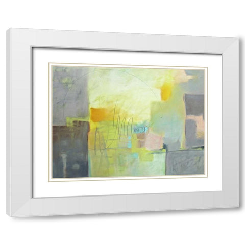 Echo II White Modern Wood Framed Art Print with Double Matting by Hassler, Pam
