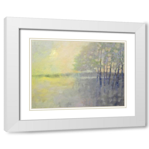 Spring Flood White Modern Wood Framed Art Print with Double Matting by Hassler, Pam
