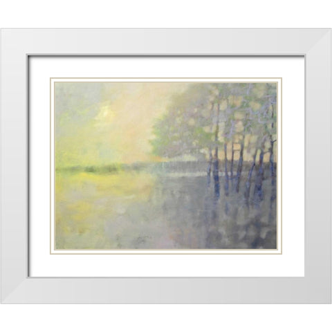 Spring Flood White Modern Wood Framed Art Print with Double Matting by Hassler, Pam