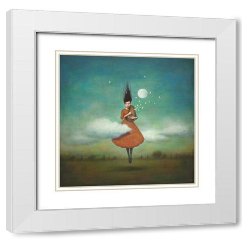 High Notes for Low Clouds White Modern Wood Framed Art Print with Double Matting by Huynh, Duy