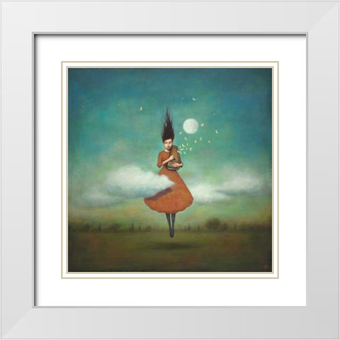 High Notes for Low Clouds White Modern Wood Framed Art Print with Double Matting by Huynh, Duy