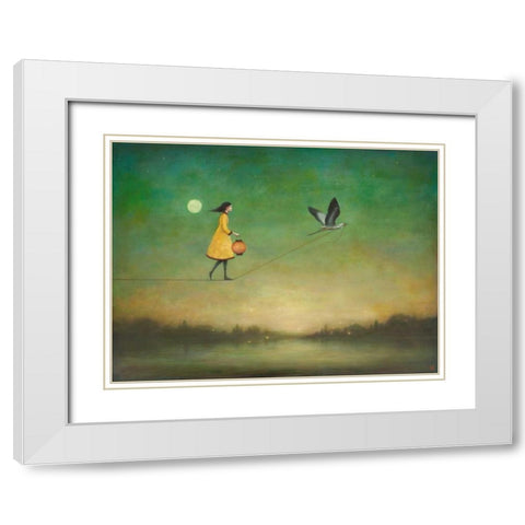 Blue Moon Expedition White Modern Wood Framed Art Print with Double Matting by Huynh, Duy