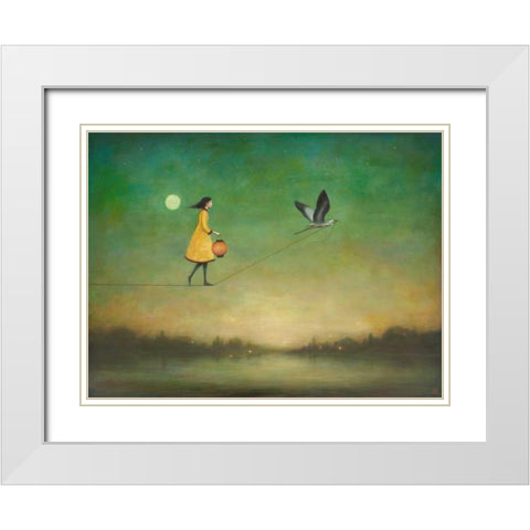 Blue Moon Expedition White Modern Wood Framed Art Print with Double Matting by Huynh, Duy