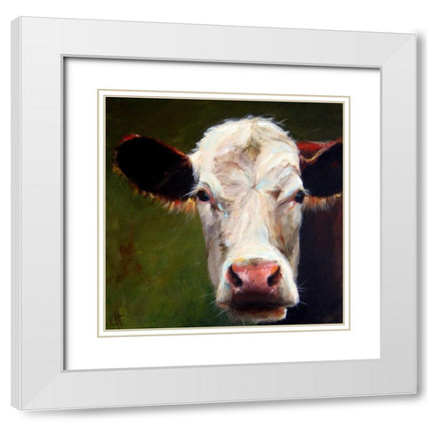 Frances White Modern Wood Framed Art Print with Double Matting by Humphry, Cari J.