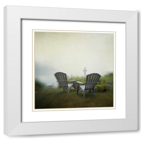 Being Present in the Moment White Modern Wood Framed Art Print with Double Matting by Hanna, Dawn D.