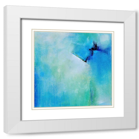 Free Flow White Modern Wood Framed Art Print with Double Matting by Hale, Karen
