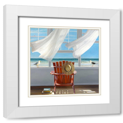 Lookout White Modern Wood Framed Art Print with Double Matting by Hollingsworth, Karen