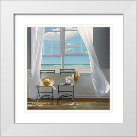 Slow Motion White Modern Wood Framed Art Print with Double Matting by Hollingsworth, Karen