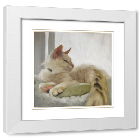 Through the Window White Modern Wood Framed Art Print with Double Matting by Hoeptner, Diane