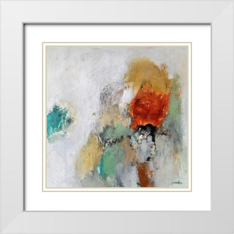 Beyond the Seen White Modern Wood Framed Art Print with Double Matting by Hoeft, Nicole