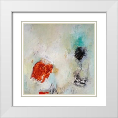 Can Almost Reach White Modern Wood Framed Art Print with Double Matting by Hoeft, Nicole