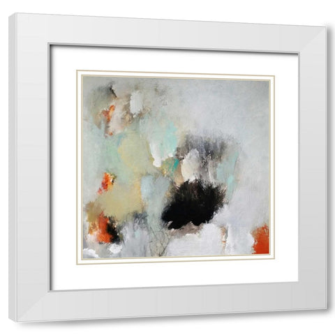 Just Let Go White Modern Wood Framed Art Print with Double Matting by Hoeft, Nicole