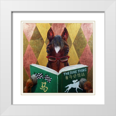 Wise Bet White Modern Wood Framed Art Print with Double Matting by Heffernan, Lucia
