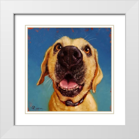 Follow Your Nose 2 White Modern Wood Framed Art Print with Double Matting by Heffernan, Lucia