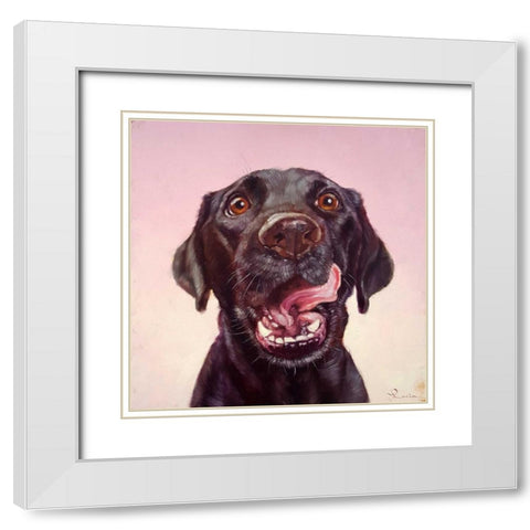 Follow Your Nose 7 White Modern Wood Framed Art Print with Double Matting by Heffernan, Lucia