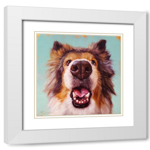 Follow Your Nose 9 White Modern Wood Framed Art Print with Double Matting by Heffernan, Lucia