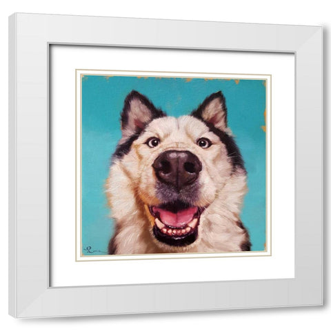 Follow Your Nose 10 White Modern Wood Framed Art Print with Double Matting by Heffernan, Lucia