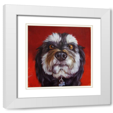 Follow Your Nose 11 White Modern Wood Framed Art Print with Double Matting by Heffernan, Lucia