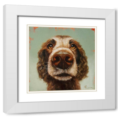 Follow Your Nose 14 White Modern Wood Framed Art Print with Double Matting by Heffernan, Lucia