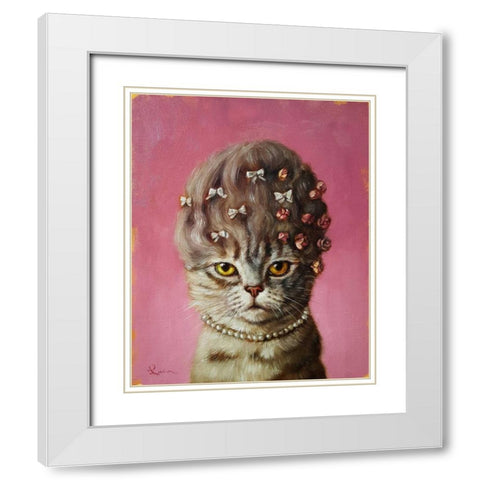 Marie Catoinette White Modern Wood Framed Art Print with Double Matting by Heffernan, Lucia