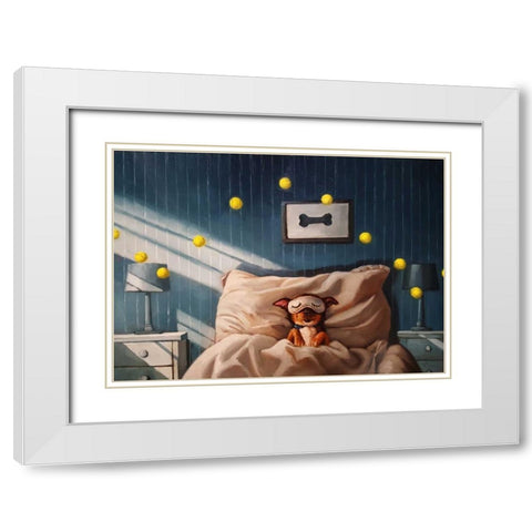 Bentleys Dream White Modern Wood Framed Art Print with Double Matting by Heffernan, Lucia