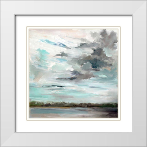 Cloudy Days Donâ€™t Get Me Down White Modern Wood Framed Art Print with Double Matting by Hallock, Carol