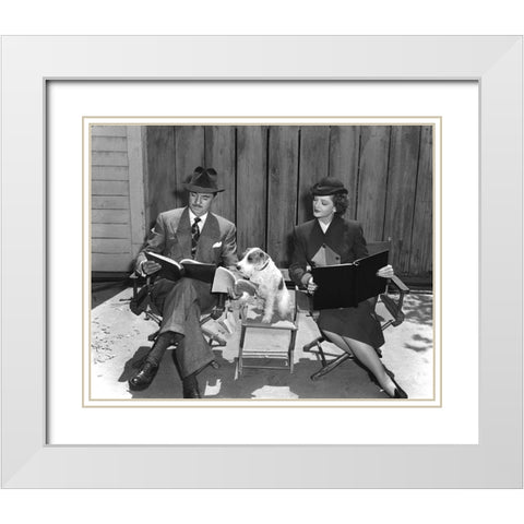 The Thin Man William Powell, Myrna Loy and Asta White Modern Wood Framed Art Print with Double Matting by Unknown