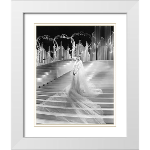 MGM 1937 Rosalie Starring Eleanor Powell White Modern Wood Framed Art Print with Double Matting by Unknown