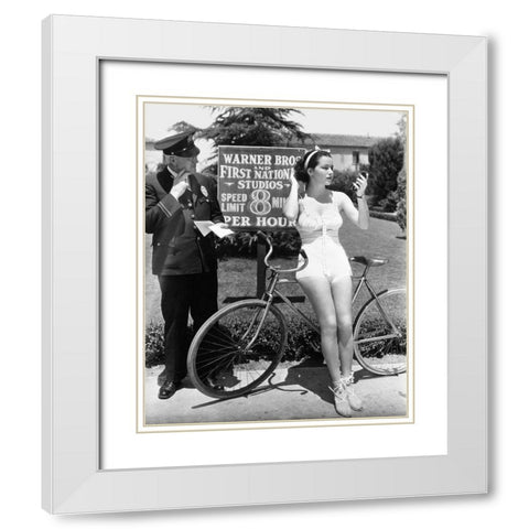 Warner Bros. Studios 1935 White Modern Wood Framed Art Print with Double Matting by Unknown