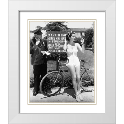 Warner Bros. Studios 1935 White Modern Wood Framed Art Print with Double Matting by Unknown