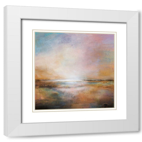 Warm Surrender White Modern Wood Framed Art Print with Double Matting by Hale, Karen