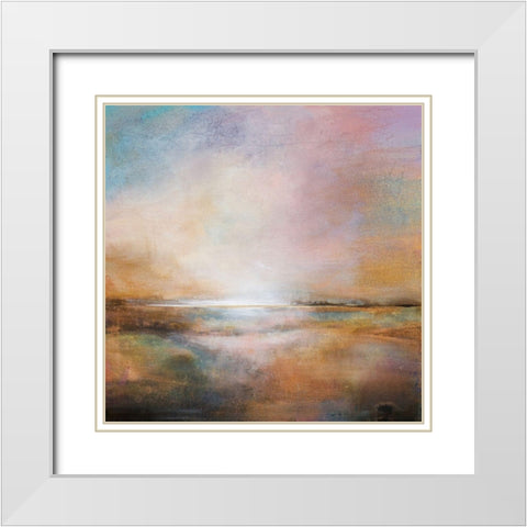 Warm Surrender White Modern Wood Framed Art Print with Double Matting by Hale, Karen
