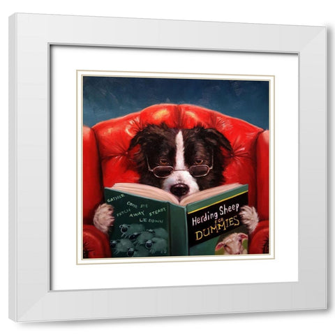 Herding Sheep White Modern Wood Framed Art Print with Double Matting by Heffernan, Lucia