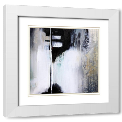 Black and White Drama White Modern Wood Framed Art Print with Double Matting by Hale, Karen