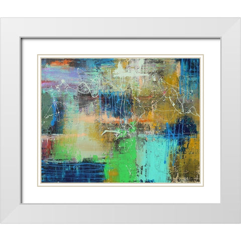 City Reflection White Modern Wood Framed Art Print with Double Matting by Herckenrath, Ingeborg